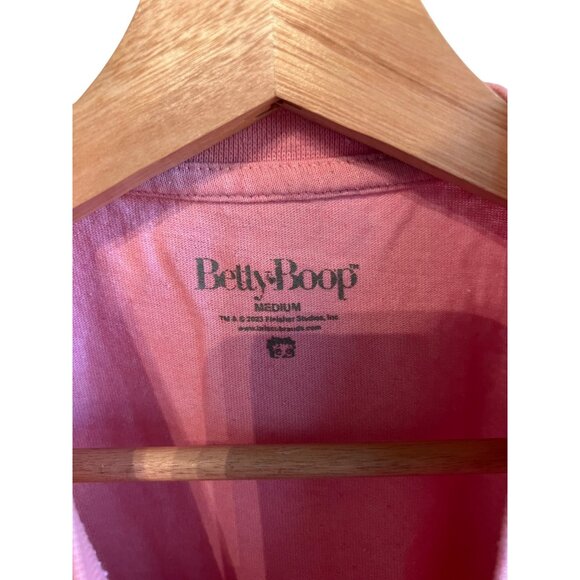 Betty Boop Pink Short Sleeve T-Shirt Graphic Tee Women's Size M - Picture 3 of 6